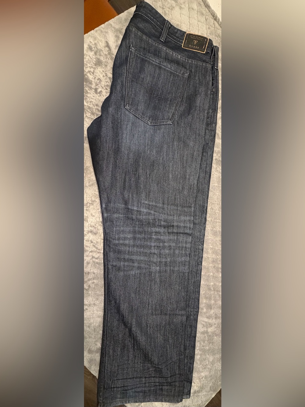 GUESS Men’s Jeans Size 40 Dark Gray Black Wash Denim Straight Leg